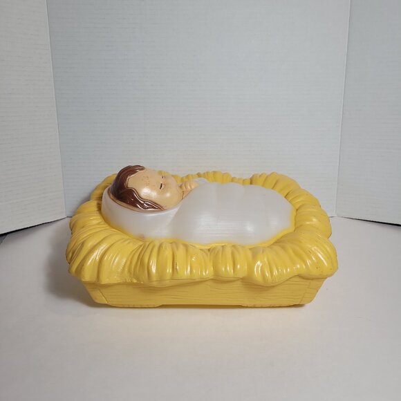 Vintage Baby Jesus Blow Mold Christmas Nativity General Foam Plastics USA Made - Picture 3 of 12
